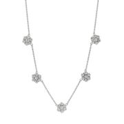 Diamond flowers necklace