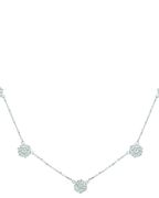 Diamond flowers necklace