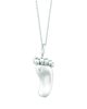 Diamond foot necklace