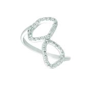 Diamond freeform ring