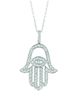 Diamond hamsa necklace