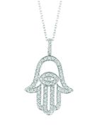 Diamond hamsa necklace