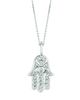 Diamond hand of god necklace