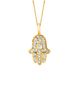 Diamond hand of god necklace