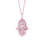 Diamond hand of god necklace