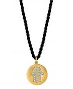 Diamond hand of god necklace