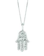 Diamond hand of god necklace