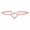 Diamond heart bangle