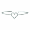 Diamond heart bangle