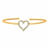 Diamond heart bangle