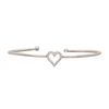 Diamond heart bangle