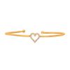 Diamond heart bangle