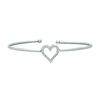 Diamond heart bangle