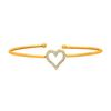 Diamond heart bangle