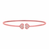 Diamond heart bangle