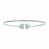 Diamond heart bangle