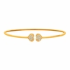 Diamond heart bangle