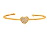 Diamond heart bangle