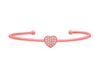 Diamond heart bangle
