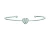 Diamond heart bangle