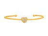 Diamond heart bangle