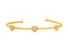 Diamond heart bangle