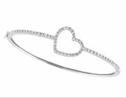 Diamond Heart Bangle