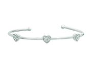 Diamond heart bangle