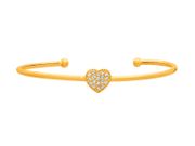 Diamond heart bangle