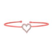 Diamond heart bangle