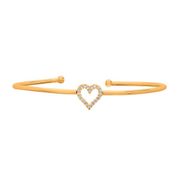 Diamond heart bangle