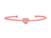 Diamond heart bangle
