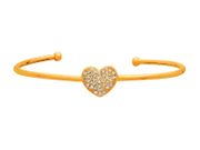 Diamond heart bangle