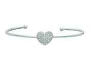 Diamond heart bangle