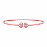 Diamond heart bangle