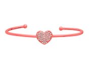 Diamond heart bangle