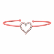 Diamond heart bangle
