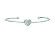 Diamond heart bangle