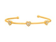 Diamond heart bangle