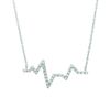 Diamond heart beat necklace