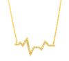 Diamond heart beat necklace