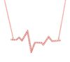 Diamond heart beat necklace