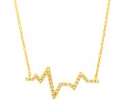 Diamond heart beat necklace