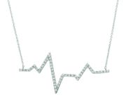 Diamond heart beat necklace
