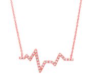 Diamond heart beat necklace