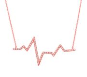 Diamond heart beat necklace