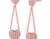 Diamond heart drop earrings