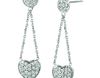 Diamond heart drop earrings