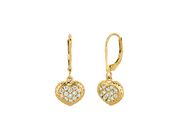 Diamond heart earrings