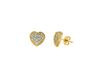 Diamond heart earrings